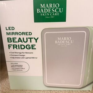 Mario Badescu Sage Green LED Mirrored Beauty Fridge